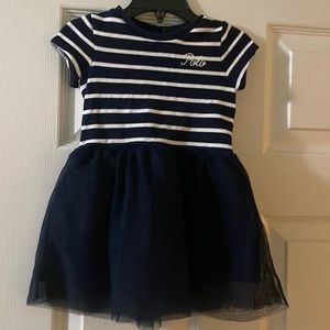 Ralph Lauren girls navy blue dress with tulle.